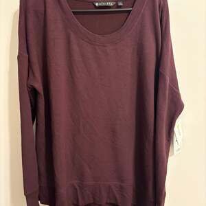 Athleta NWT Coaster Luxe Sweatshirt in Burgundy Purple